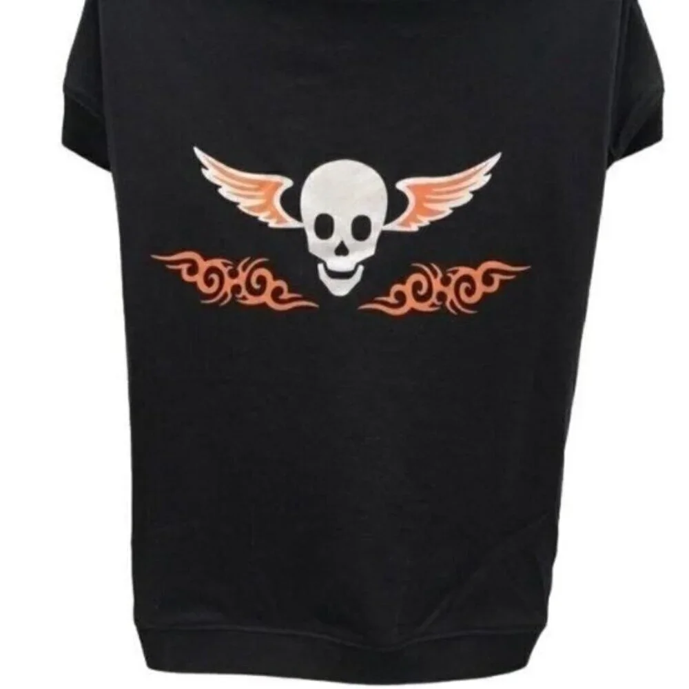 Casual Canine Ruff-N-Tuff Biker Skull Dog Shirt Size Large NEW